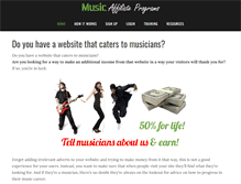 Tablet Screenshot of musicaffiliateprograms.com